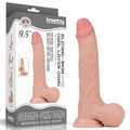 9.5'' Sliding Skin Dual Layer Dong - Whole Testicle dildó herékkel és tapadókoronggal
