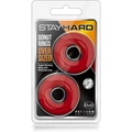 STAY HARD DONUT RINGS OVERSIZED RED pénisz és heregyűrű