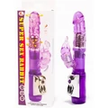Super Sex Rabbit Vibrator Purple bordázott felületű göngyös vibrátor