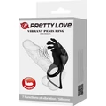 Pretty Love Vibrant Penis Ring Ruben Black vibrátoros péniszgyűrű