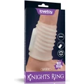 Vibrating Spiral Knights Ring (White) I vibrátoros péniszgyűrű