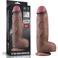 12'' Dual Layered Silicone Cock XXL dildó herékkel és tapadókoronggal
