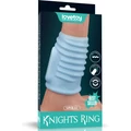 Vibrating Spiral Knights Ring Blue vibrátoros péniszgyűrű