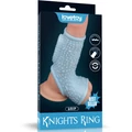 Vibrating Drip Knights Ring with Scrotum Sleeve Blue vibrátoros péniszgyűrű