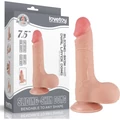 7.5'' Sliding Skin Dual Layer Dong Flesh III dildó herékkel és csúsztatható bőrrel