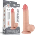8'' Sliding Skin Dual Layer Dong Flesh I dildó herékkel és csúsztatható bőrrel
