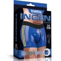 Chic Strap-On shorts M/L (36 - 39 inch waist) Blue boxer alsó O-gyűrűvel