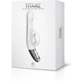 TITANZ 8.5" SILICONE RECHARGEABLE VIBRATOR IN IVORY WHITE csikklóizgatós vibrátor