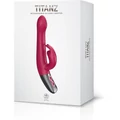 TITANZ 8.5" SILICONE RECHARGEABLE VIBRATOR IN PINK g-pont és csiklóizgató vibrátor