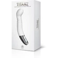 TITANZ 8" SILICONE RECHARGEABLE VIBRATOR IN IVORY WHITE g-pontos vibrátor