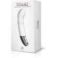 TITANZ 7" SILICONE RECHARGEABLE VIBRATOR IN IVORY WHITE nyelv mozgást utánzó toló funkciós vibrátor
