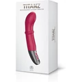 TITANZ 7" SILICONE RECHARGEABLE VIBRATOR IN PINK nyelv mozgást utánzó toló funkciós vibrátor
