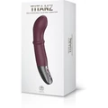 TITANZ 7" SILICONE RECHARGEABLE VIBRATOR IN RUBINE RED nyelv mozgást utánzó toló funkciós vibrátor