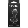 Crystal - Heart - Black fenékdugó talppal