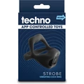 Techno - Strobe - Black vibrátoros péniszgyűrű