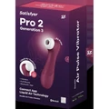 Pro 2 Generation 3 with Liquid Air wine red Applikációval vezérelhető léghullámos vibrációs csiklóizgató