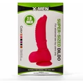 X-Men 7.9" Super Sized dildó Black II  herékkel és tapadókoronggal