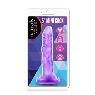 Naturally Yours 5 inch Mini Cock Purple erezett dildó tapadókoronggal