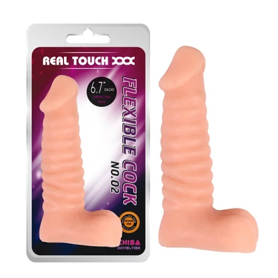 Real Touch XXX 6.7 inch Flexible Cock No.02 dildó herékkel