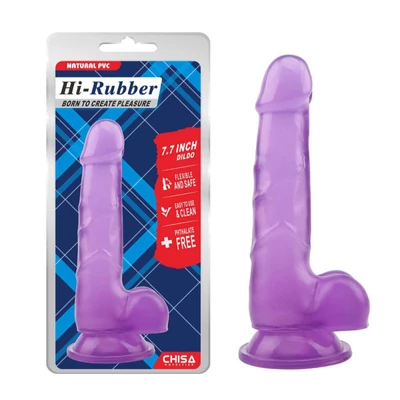7.7 Inch dildó-Purple dildó herékkel és tapadókoronggal