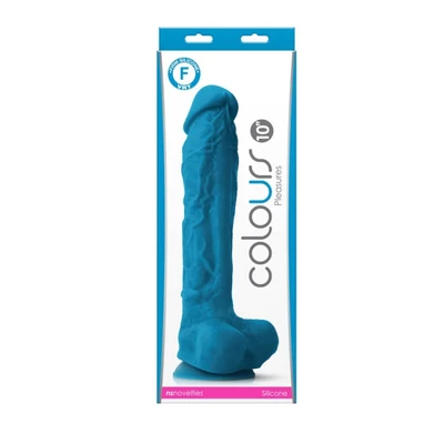 Colours - Pleasures - 10" dildó - Blue herékkel