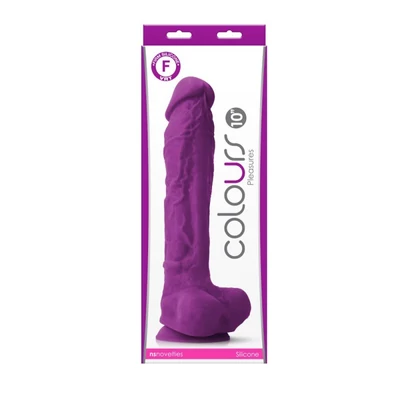 Colours - Pleasures - 10" dildó - Purple herékkel