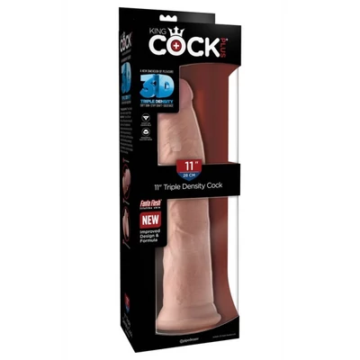 King Cock Triple Density 11" Cock - Flesh dildó