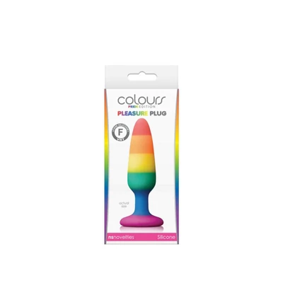 Colours - Pride Edition - Pleasure Plug - Small -Rainbow fenékdugó tapadókoronggal