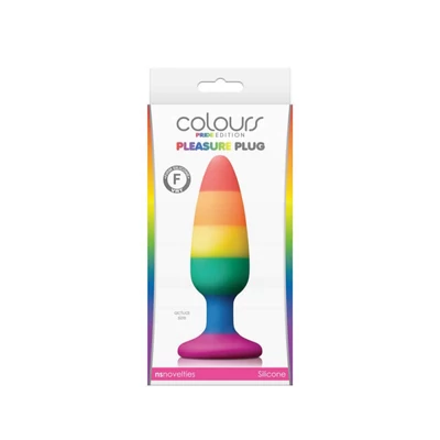 Colours - Pride Edition - Pleasure Plug - Medium -Rainbow fenékdugó tapadókoronggal