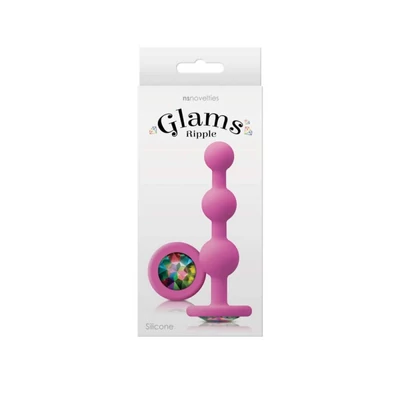 Glams - Ripple Rainbow Gem - Pink fenékdugó