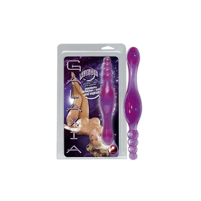 Dildo Galaxia Lavender fenékdugó stimuláló gyöngyökkel