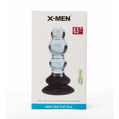 X-MEN 3 Beads Anal Plug fenékdugó tapadókoronggal