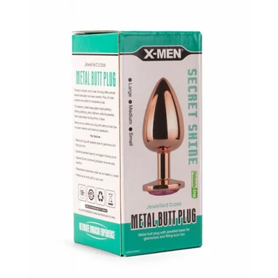 X-MEN Secret Shade Metal Butt Plug Rose L fenékdugó