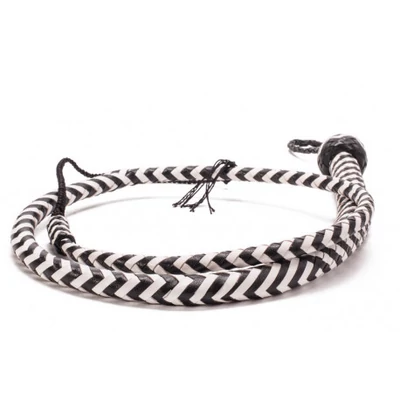 Heavy Handle Whip Bőr ostor zebra