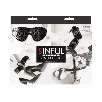 Sinful Bondage Kit Black kötöző szett