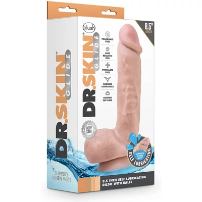 DR. SKIN 8.5INCH SELF LUBRICATING dildó önsíkosítóval