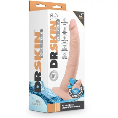 DR. SKIN 7.5INCH SELF LUBRICATING dildó önsíkosítóval