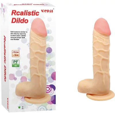 Charmly Realistic dildó Flesh herékkel