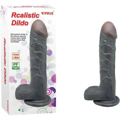 Charmly Realistic dildó Black herékkel