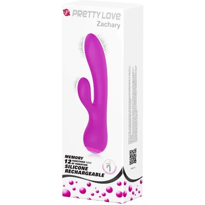 Pretty Love Zachary Purple g-pont és csiklóizgató memóriás vibrátor