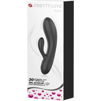 Pretty Love Matt Black g-pont és csiklóizgató vibrátor