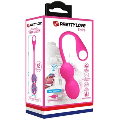 Pretty Love Elvira Pink App vezérelt vibrációs gésa golyó