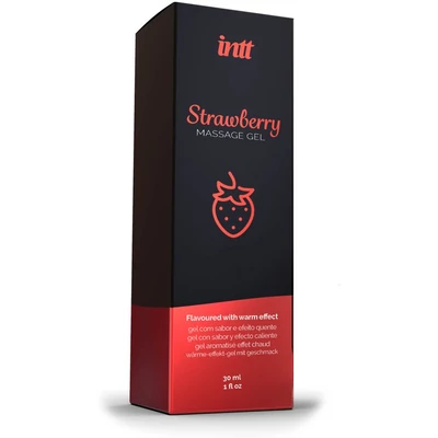 masszázs gél eper GLASS BOTTLE 30ML + BOX