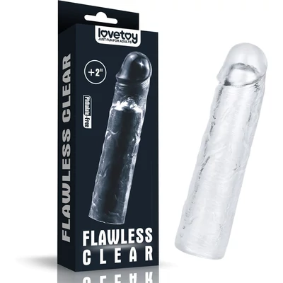 Flawless Clear Penis Sleeve Add 2'' péniszköpeny