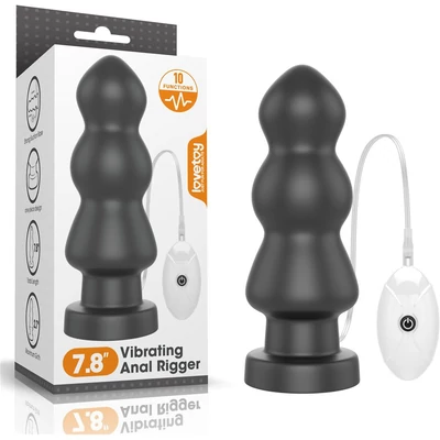 7.8" King Sized Vibrating Anal Rigger vibrációs fenékdugó