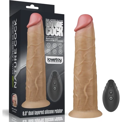 8.0'' Dual Layered Platinum Silicone Rotator