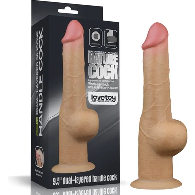 9.5'' Handle Cock dildó herékkel