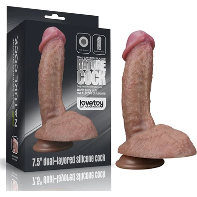 7.5'' Nature Cock dildó herékkel