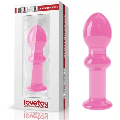 4.5" Glass Romance Pink fenékdugó