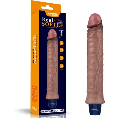 9.5" REAL SOFTEE Rechargeable Silicone vibrátor Dildo